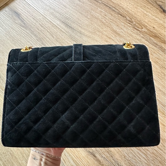 ENVELOPE MEDIUM CHAIN BAG IN MIX MATELASSÉ SUEDE - Picture 3 of 15